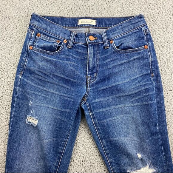 Madewell Women High Rise The Slim Boyjean: Rip and Repair Edition | Size: 24 - Picture 3 of 15